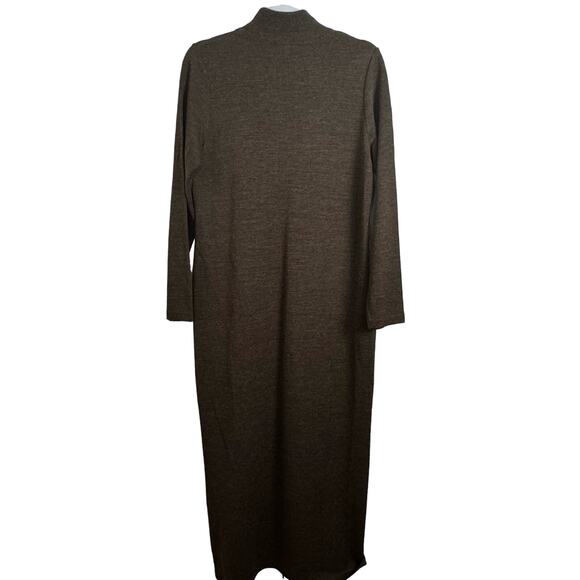 I.K.C. for Country Wear Dresses & Skirts - Vintage I.K.C. For Country Wear Chocolate Brown Mock Neck Midi Dress Size Medium